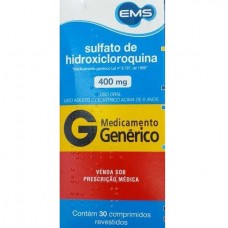 Comprar Sulfato de Hidroxicloroquina EMS - 400mg caixa com 30 comprimidos Sem receita